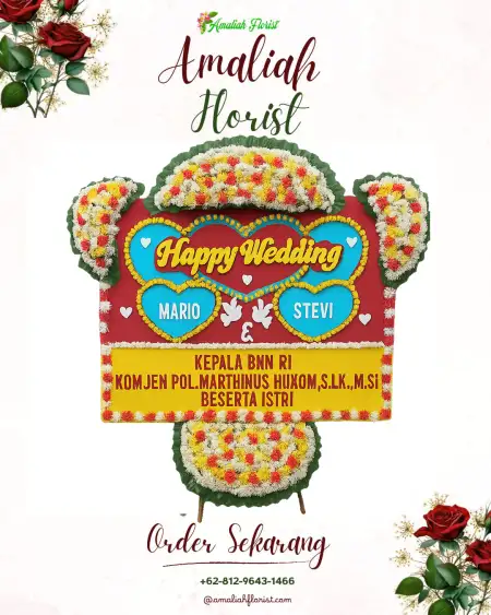 Papan Bunga Pernikahan Balayan Ari